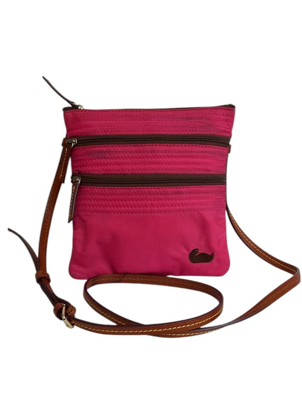 Dooney & Bourke Nylon North South Triple Zip Crossbody Bag Women’s Pink Travel